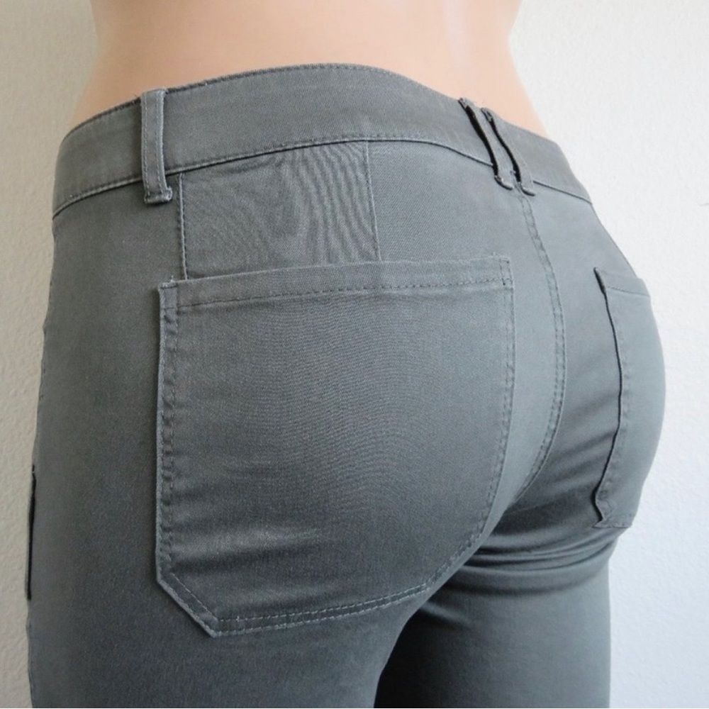 DEMOCRACY Jeans Utility Skimmer Tummy Control No Gap Waistband Sage Green Size 8